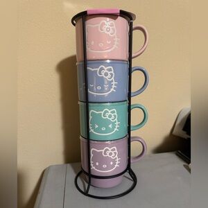 Hello Kitty Pink, Purple, and Green Mug Collection